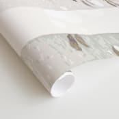 "Birch Woods in Winter" - Wall Mural in Grey by Shannon Chen of Four Wet Feet Studio - Close-up