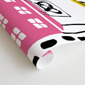"City State of Mind" - Wall Mural in Pink by Jordan Sondler - Close-up