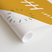 "American Football Vocab" - Wall Mural in White by Dana Beckwith - Close-up