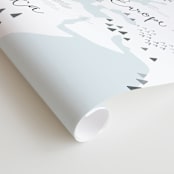 "Beautiful World Map" - Wall Mural in White by Jessie Steury - Close-up