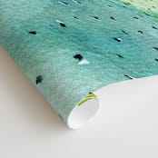 "Cacti" - Wall Mural in White by Alexandra Dzh - Close-up