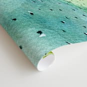 "Cacti" - Wall Mural in White by Alexandra Dzh - Close-up