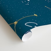 "Celestial" - Wall Mural in White by Erica Krystek - Close-up