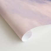 "Cotton Candy Sky" - Wall Mural in White by Kamala Nahas - Close-up