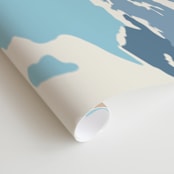 "Globe" - Wall Mural in White by amanda lawrence - Close-up