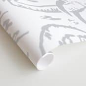 "safari animals" - Wall Mural in White by Susanne Kasielke - Close-up