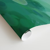 "Fireflies" - Wall Mural in White by Jennifer Stewart - Close-up