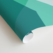 "Tranquil Mountains" - Wall Mural in White by Kelsey McPherson - Close-up