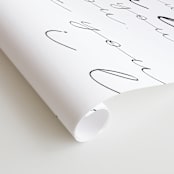 "Infinite Love" - Wall Mural in White by Katrina Lindhorst - Close-up