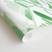 "Palm jungle" - Wall Mural in White by Tommy Kwak - Close-up
