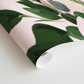 "Peony Wisp" - Wall Mural in White by Susan Moyal - Close-up