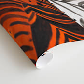 "TigerTiger" - Wall Mural in White by marcia biasiello - Close-up