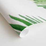 "Summer Palms" - Wall Mural in White by Kelsey McNatt - Close-up