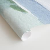 "Hang Five" - Wall Mural in Pacific Green by Mary Cecelia - Close-up