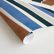 "Abstract Palm Leaf" - Wall Mural in Cinnamon by Iveta Angelova - Close-up