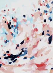 "Grapefruity Too" - Wall Mural in Coral by Katie Craig - Full Size