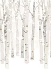 "Birch Woods in Winter" - Wall Mural in Grey by Shannon Chen of Four Wet Feet Studio - Full Size