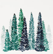 "Scenic Route" - Wall Mural in White by Kelsey McNatt - Full Size