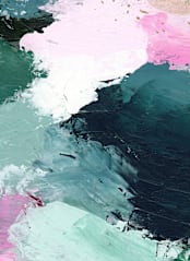 "Vivid Splash" - Wall Mural in White by Melanie Severin - Full Size