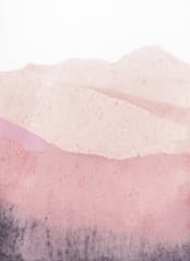 "Mountain Range" - Wall Mural in Pink by Sadie Holden - Full Size