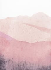 "Mountain Range" - Wall Mural in Pink by Sadie Holden - Full Size