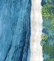 "Indigo Sea" - Wall Mural in Ocean by Denise Wong - Full Size