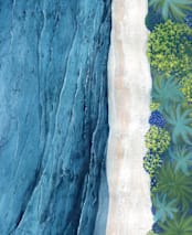 "Indigo Sea" - Wall Mural in Ocean by Denise Wong - Full Size