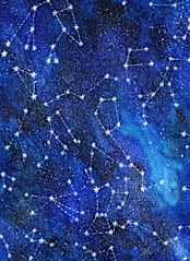 "Constellations" - Wall Mural in Starlight by Alexandra Dzh - Full Size