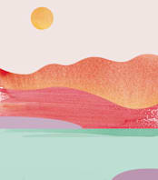 "Looking Far West" - Wall Mural in White by sue prue - Full Size