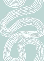 "River of Dots" - Wall Mural in White by Jorey Hurley - Full Size