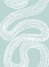 "River of Dots" - Wall Mural in White by Jorey Hurley - Full Size