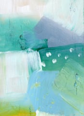 "Mountain Abstract" - Wall Mural in Snow by Lindsay Megahed - Full Size