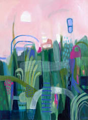 "Feel So Fine" - Wall Mural in White by Sarina Diakos - Full Size