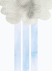 "Cloud and rain" - Wall Mural in sky by Kanika Mathur - Full Size