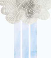 "Cloud and rain" - Wall Mural in sky by Kanika Mathur - Full Size