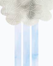 "Cloud and rain" - Wall Mural in sky by Kanika Mathur - Full Size