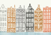 "On the Canal" - Wall Mural in Neutral by Griffinbell Paper Co. - Full Size