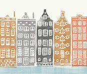 "On the Canal" - Wall Mural in Neutral by Griffinbell Paper Co. - Full Size