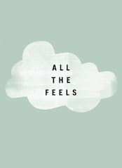 "all the feels" - Wall Mural in White by Lindsay Stetson Thompson - Full Size