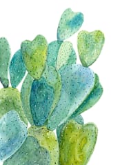 "Cacti" - Wall Mural in White by Alexandra Dzh - Full Size