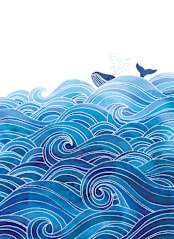"seas the day" - Wall Mural in White by Stardust Design Studio - Full Size