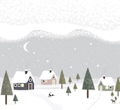 "Winter is here" - Wall Mural in White by Maja Cunningham - Full Size