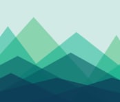 "Tranquil Mountains" - Wall Mural in White by Kelsey McPherson - Full Size