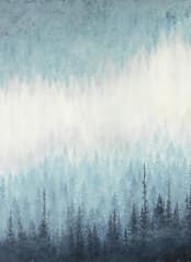 "Rush" - Wall Mural in White by Emily Magone - Full Size