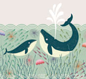 "Out at Sea" - Wall Mural in Sea by Rebecca Humphreys - Full Size