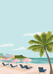 "Take Me To The Sea" - Wall Mural in White by Alexa Zurcher - Full Size