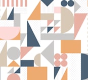 "Pattern Play" - Wall Mural in White by Jennifer Morehead - Full Size