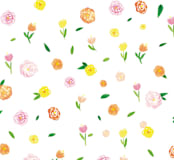 "Jardin" - Wall Mural in Sunrise Orange by Erika Firm - Full Size