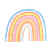 "Sherbet Skies" - Wall Mural in White by Rebecca Daublin - Full Size