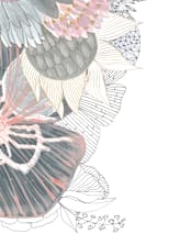 "Imagine Blooms" - Wall Mural in White by Maggie Ramirez Burns - Full Size